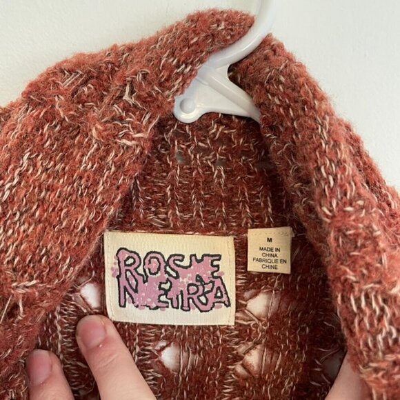 ROSIE NEIRA ANTHROPOLOGIE Alldays Cardigan Rust Brown Red Long Sweater NO BUTTON - Picture 6 of 15